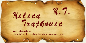 Milica Trajković vizit kartica
